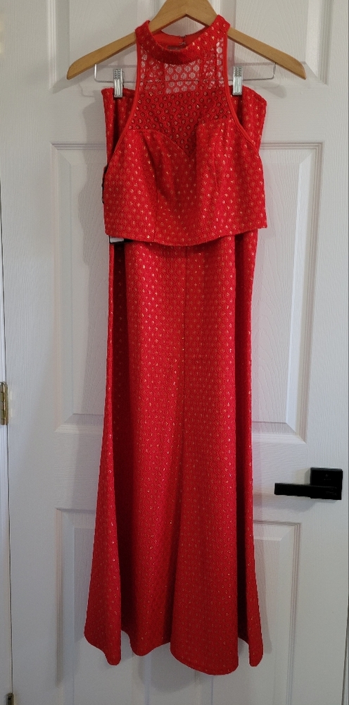 Ever Pretty 2 Piece set Red Lace